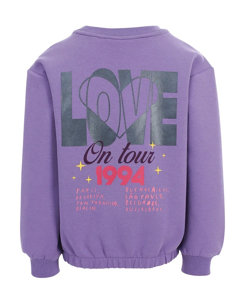 Little scuba Sweater Love Backprint Lila Little scuba Sweater Love Backprint Lila