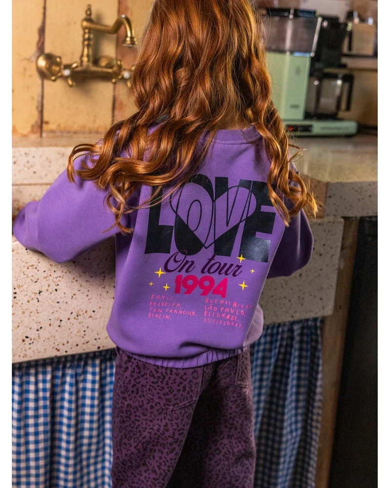 Little scuba Sweater Love Backprint Lila Little scuba Sweater Love Backprint Lila