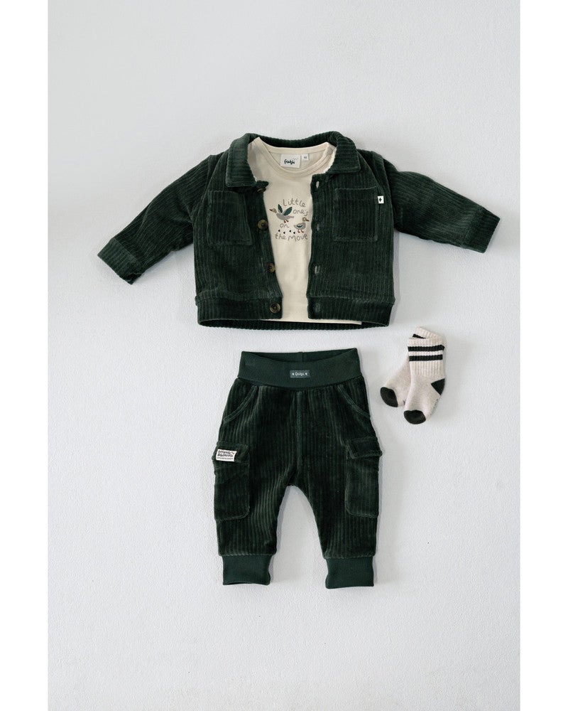 Jasje velours rib - Wiggle and Waddle Groen Jasje velours rib - Wiggle and Waddle Groen