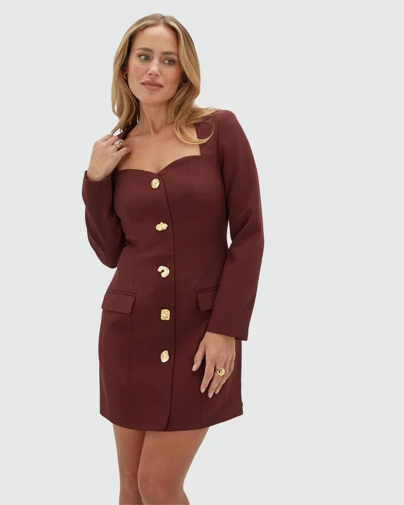JV-ELY Jurk Bordeaux JV-ELY Jurk Bordeaux