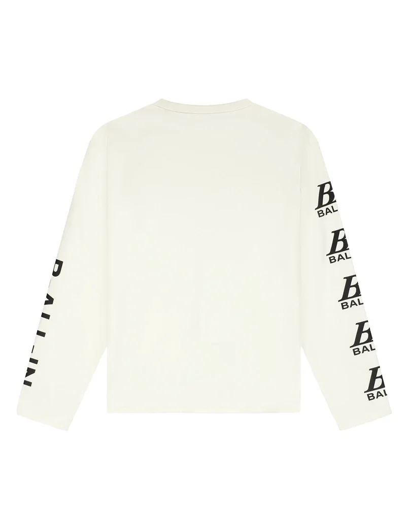 Junior Monogram Longsleeve Sleeveprint Ecru Junior Monogram Longsleeve Sleeveprint Ecru