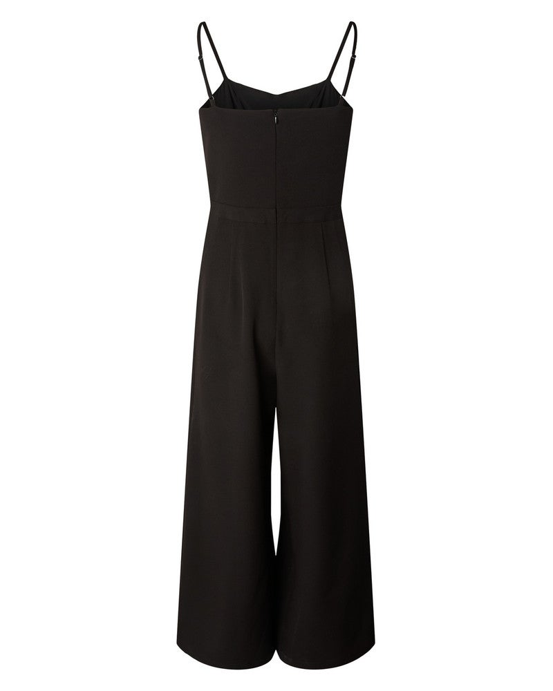 YASLIPAS STRAP ROSETTE JUMPSUIT S. SHOW Zwart 1 YASLIPAS STRAP ROSETTE JUMPSUIT S. SHOW Zwart 1