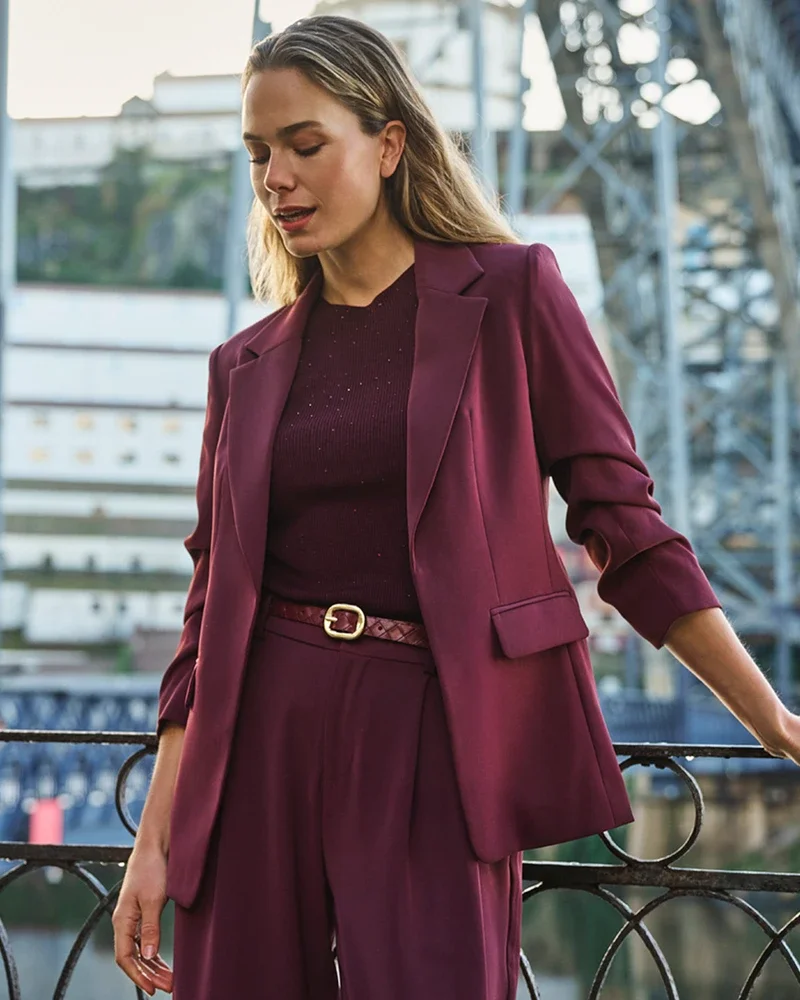 Blazer 3/4 slve Bordeaux Blazer 3/4 slve Bordeaux