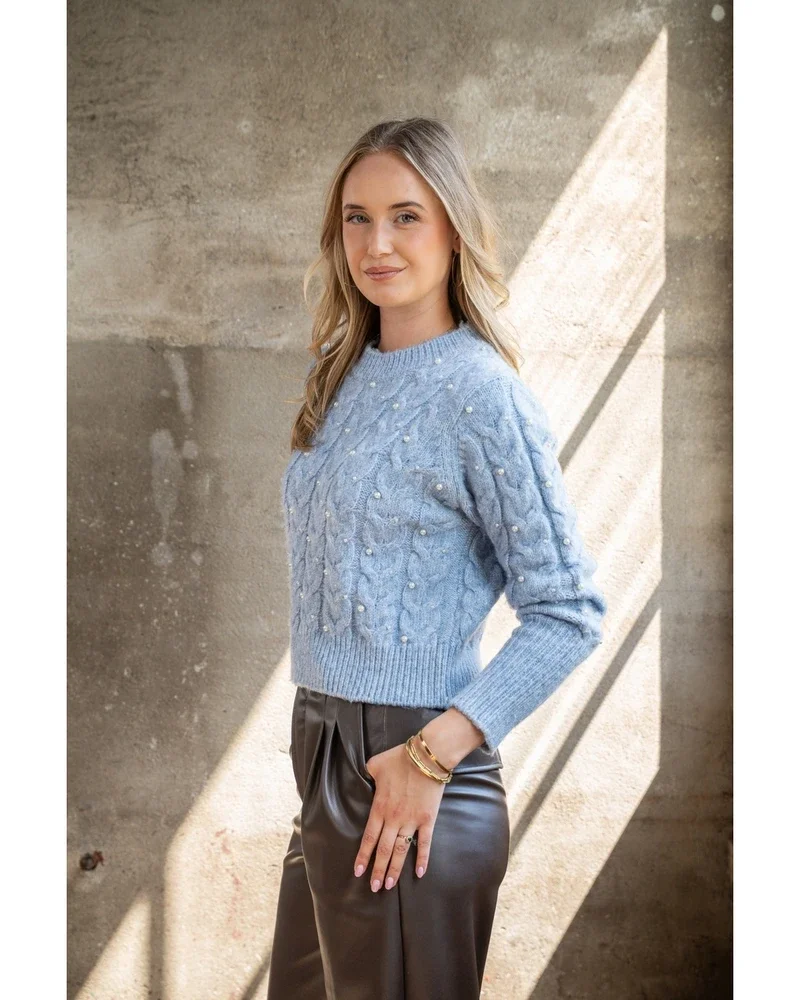Ronja Pearl Cable Blauw Ronja Pearl Cable Blauw