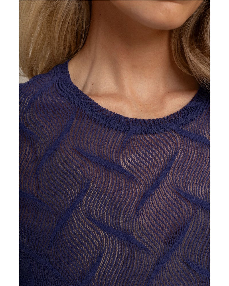 Reagan lace top ink blue Donker Blauw Reagan lace top ink blue Donker Blauw