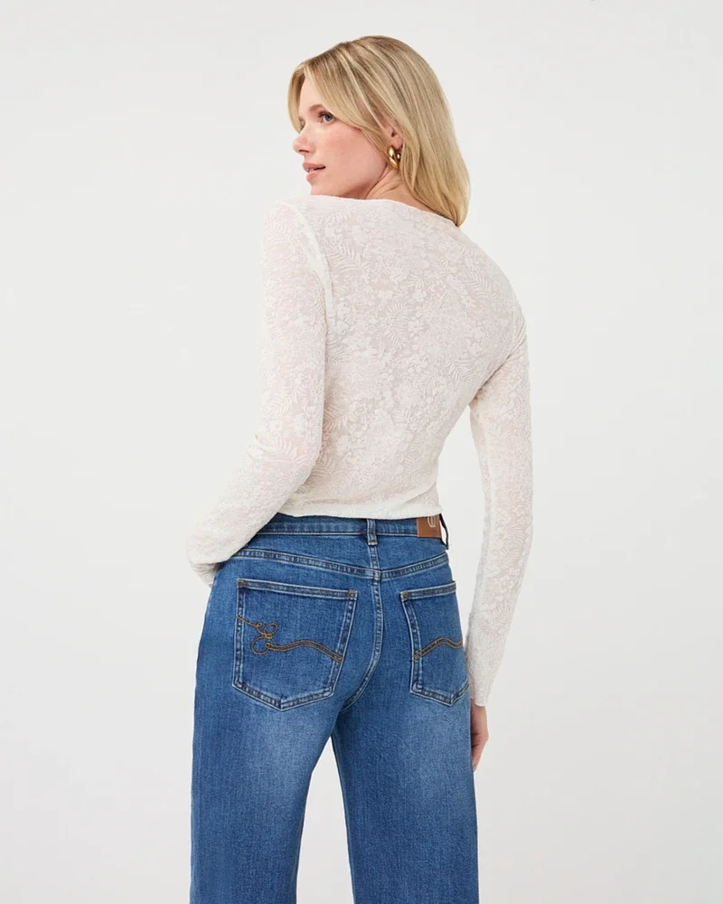 Top l/slve fancy Off White Top l/slve fancy Off White
