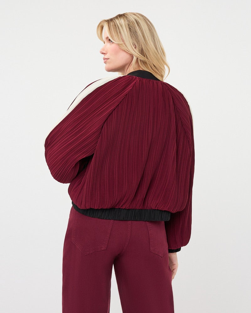 Jacket bomber plisse Bordeaux Jacket bomber plisse Bordeaux