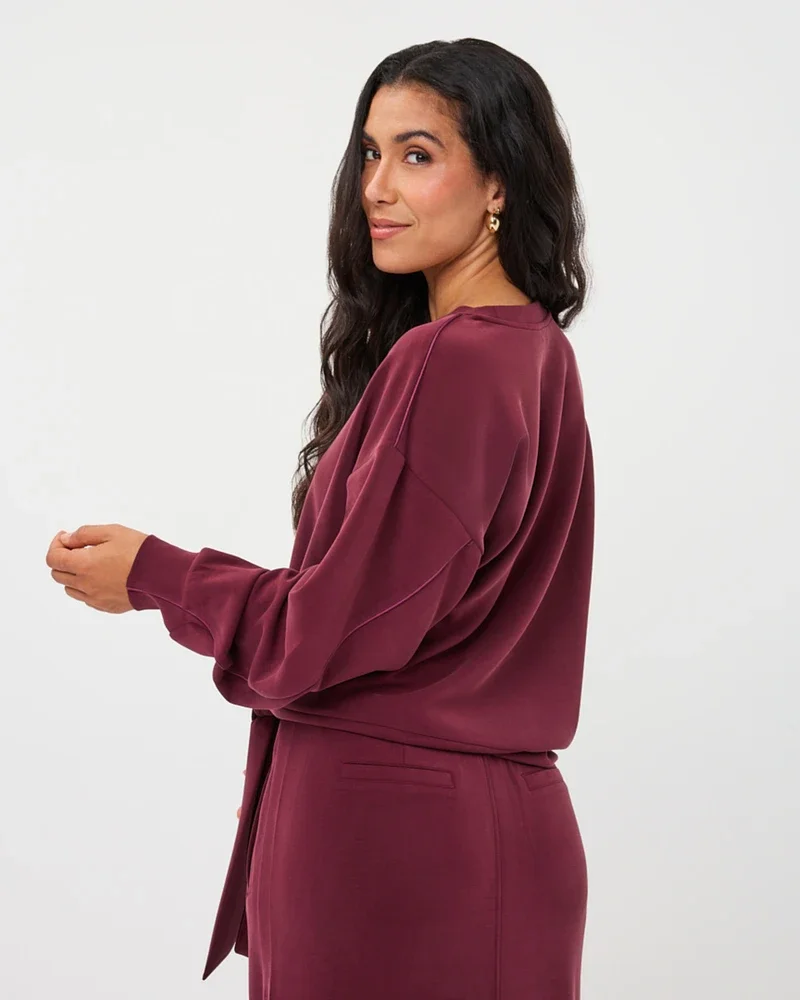 Sweater Modal knot detail Bordeaux Sweater Modal knot detail Bordeaux