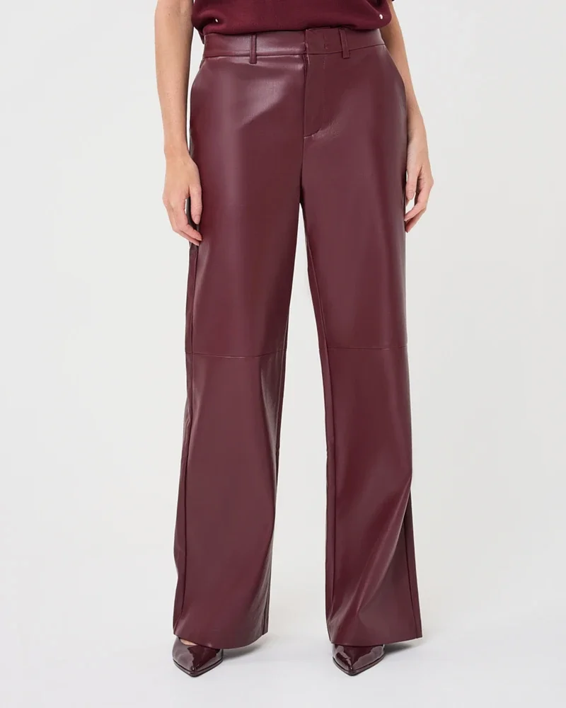Trousers wide PU Bordeaux Trousers wide PU Bordeaux