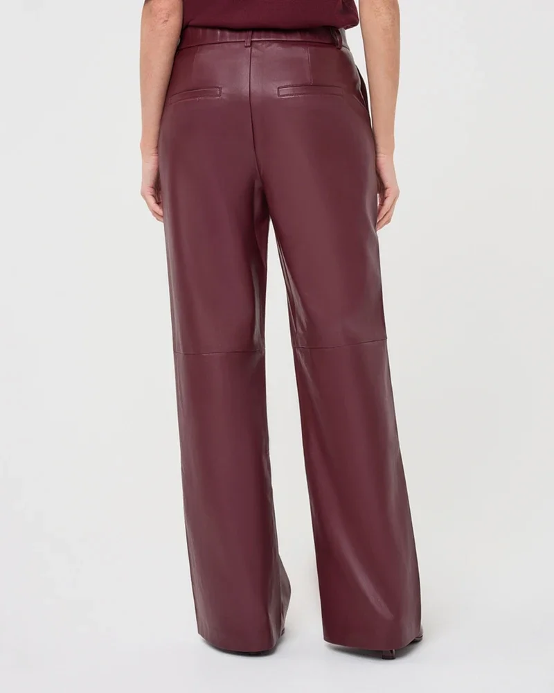Trousers wide PU Bordeaux Trousers wide PU Bordeaux
