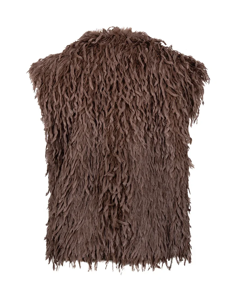 Mila Gilet Feather Bruin 1 Mila Gilet Feather Bruin 1
