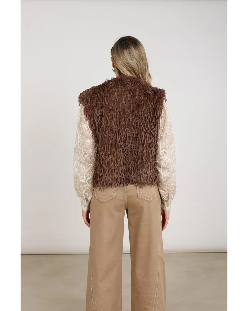 Mila Gilet Feather Bruin 1 Mila Gilet Feather Bruin 1