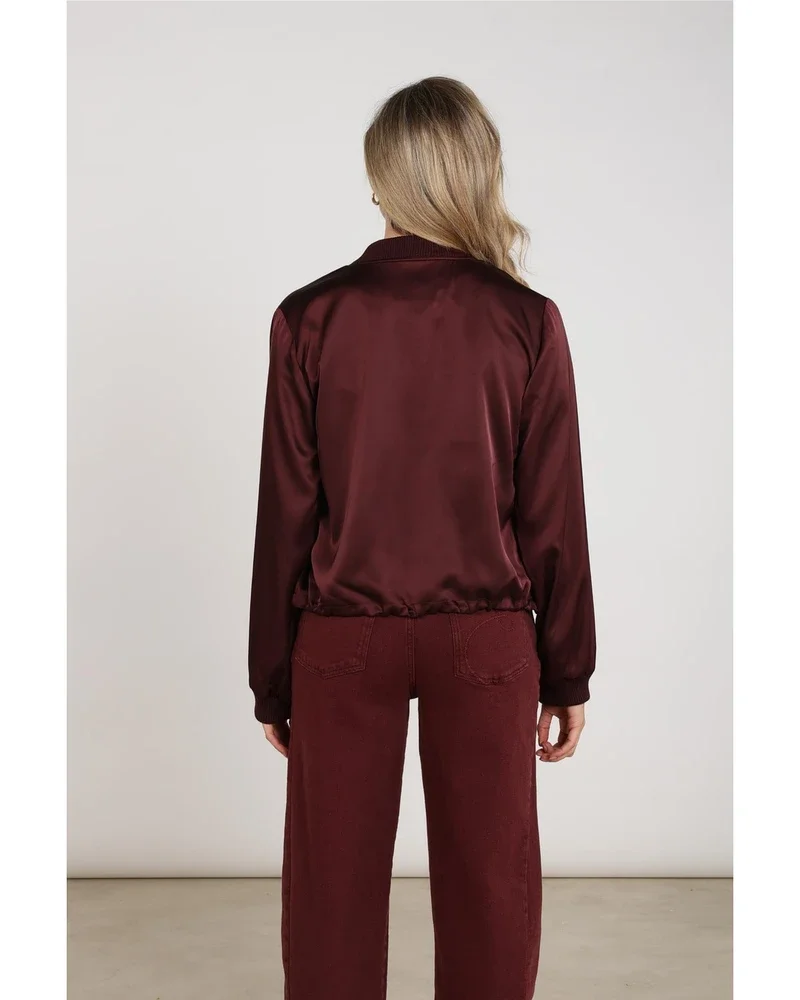 Dena Jacket Shiny Bordeaux Dena Jacket Shiny Bordeaux
