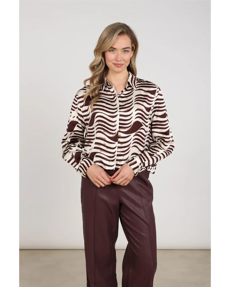 Adora Blouse Zebra Off White Adora Blouse Zebra Off White