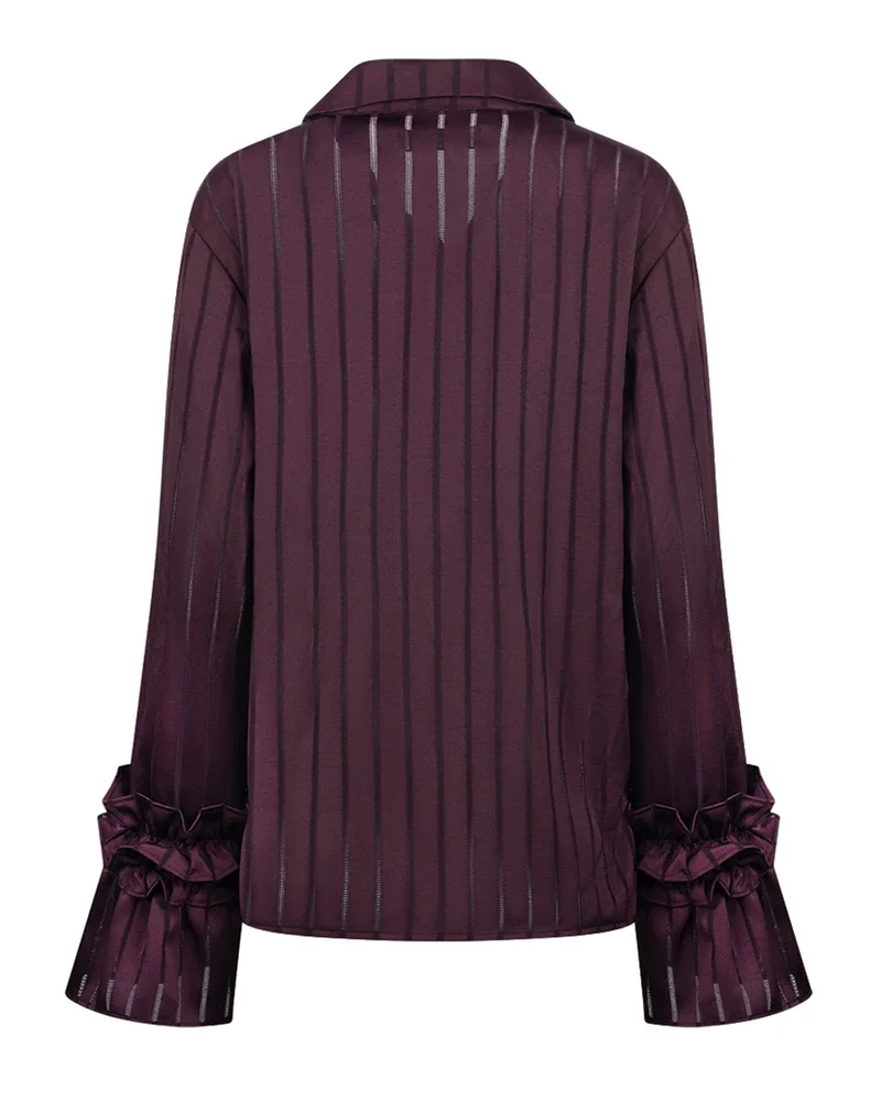 Amalia Blouse Stripe Bordeaux Amalia Blouse Stripe Bordeaux