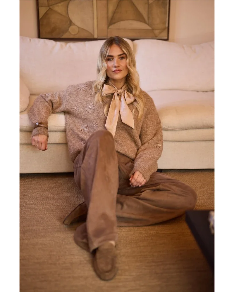 Konstanza Pullover Flower Beige Konstanza Pullover Flower Beige
