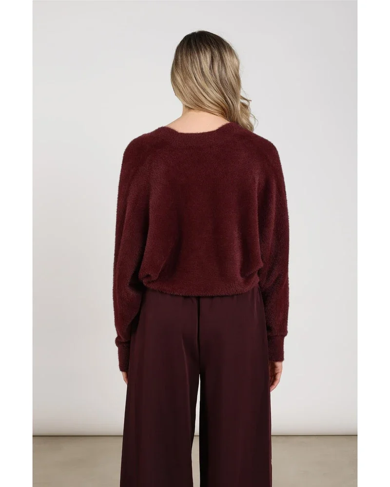Beau Pullover Wrap Bordeaux Beau Pullover Wrap Bordeaux