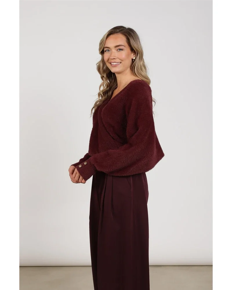 Beau Pullover Wrap Bordeaux Beau Pullover Wrap Bordeaux