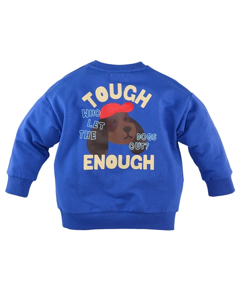 Vinz Sweater Tough Backprint Mini Blauw Vinz Sweater Tough Backprint Mini Blauw