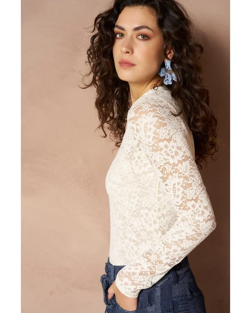 Top Irea - Classic Lace Off White Top Irea - Classic Lace Off White