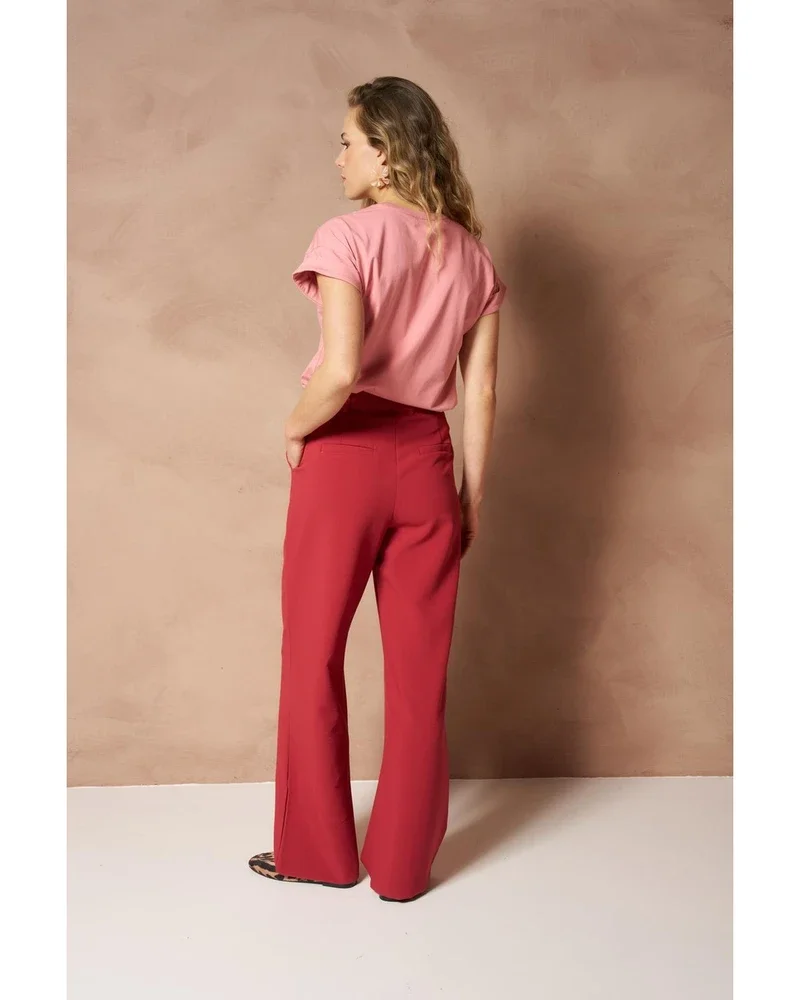 Pant Indie - Uni Pleated Rood Pant Indie - Uni Pleated Rood