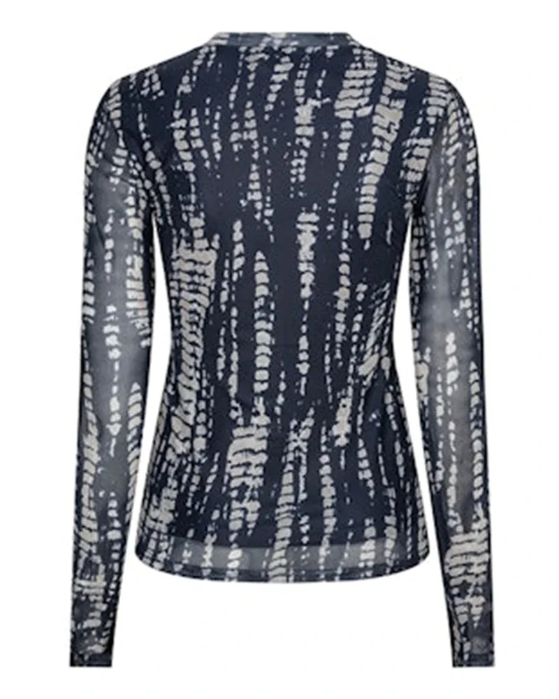 Top Iniko - Abstract Mesh Blauw Top Iniko - Abstract Mesh Blauw