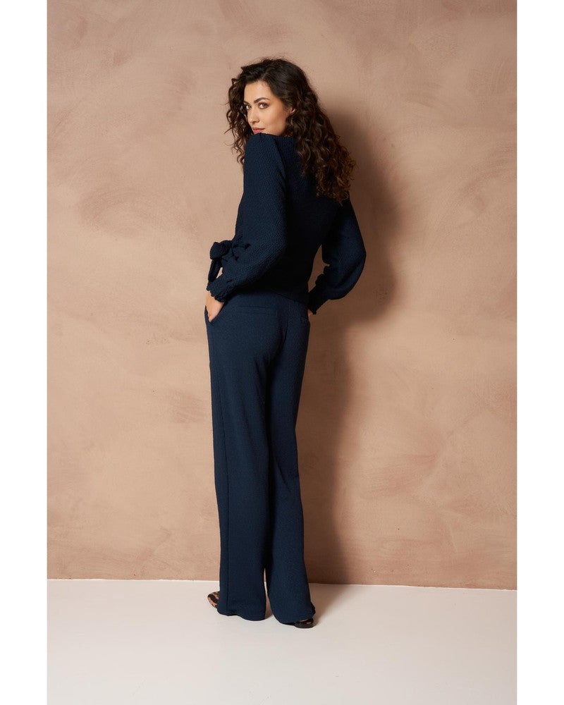Pant Mea - Structure Relaxed Blauw Pant Mea - Structure Relaxed Blauw