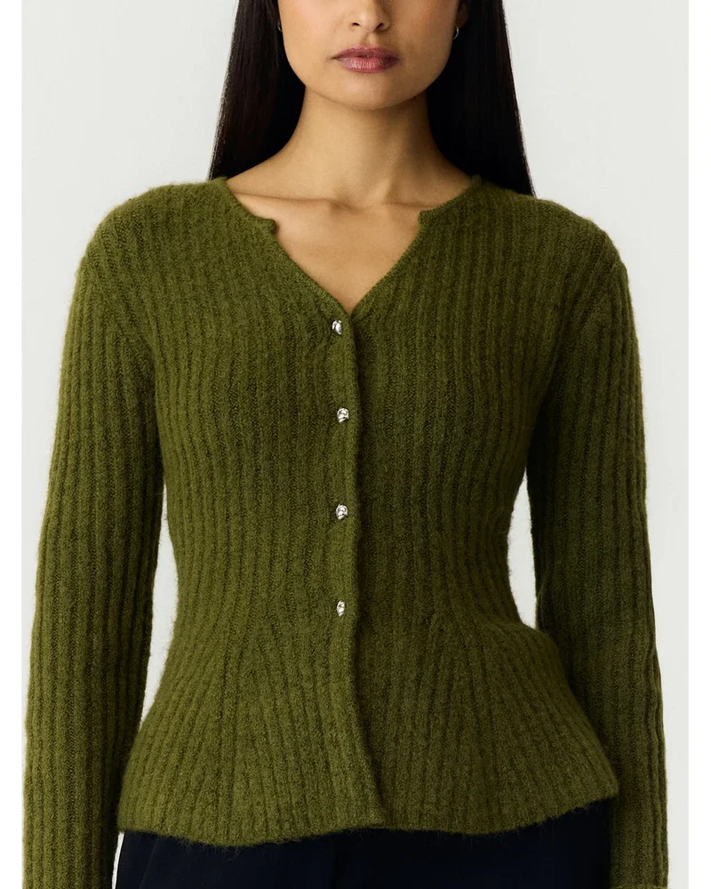 YASDOLLY LS KNIT CARDIGAN S. NOOS Groen YASDOLLY LS KNIT CARDIGAN S. NOOS Groen