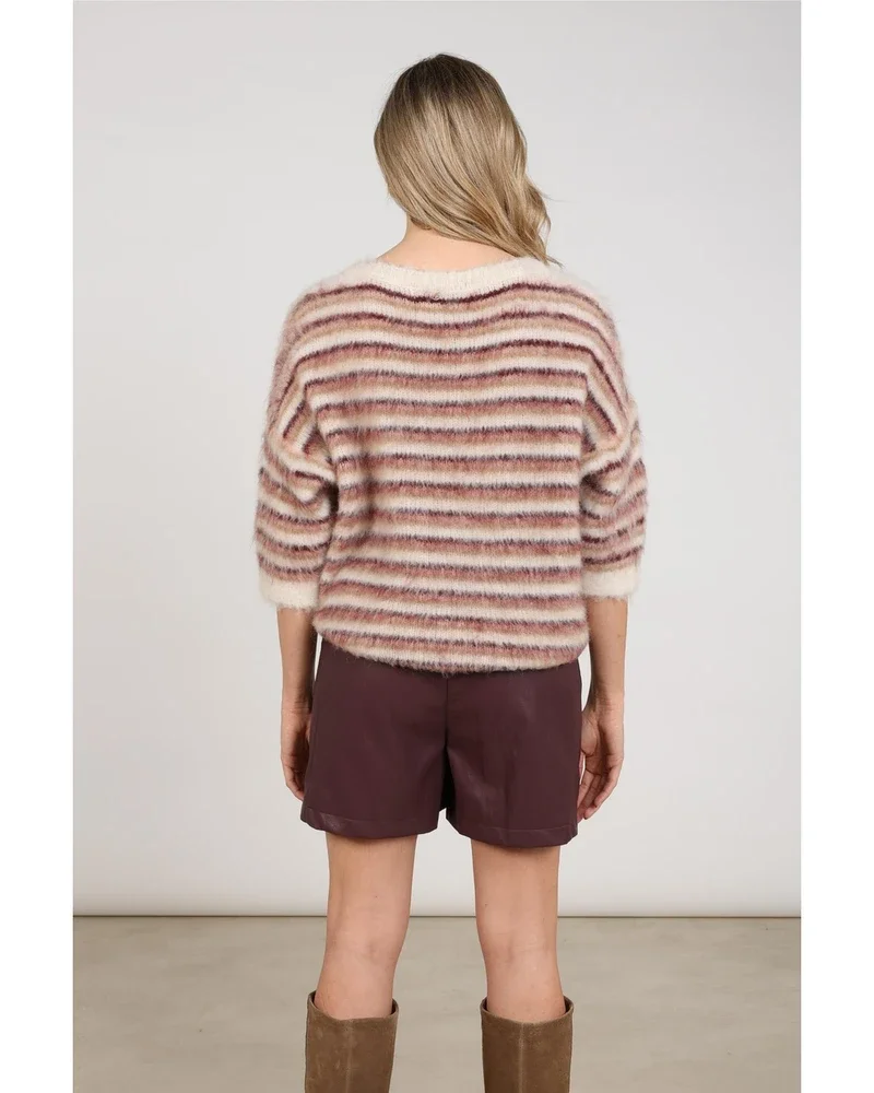 Lucia Pullover Stripe Off White Lucia Pullover Stripe Off White