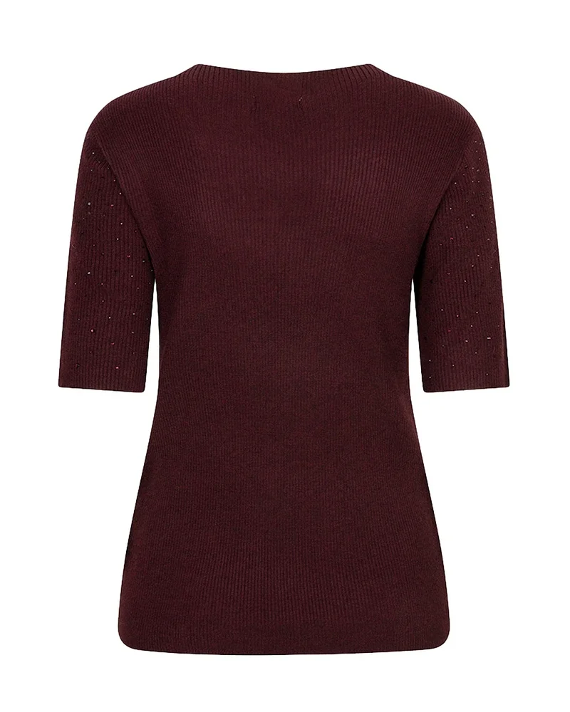 Sweater met studs Bordeaux Sweater met studs Bordeaux