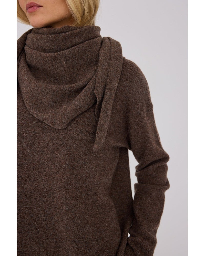 Merino knit scarf Bruin 1 Merino knit scarf Bruin 1
