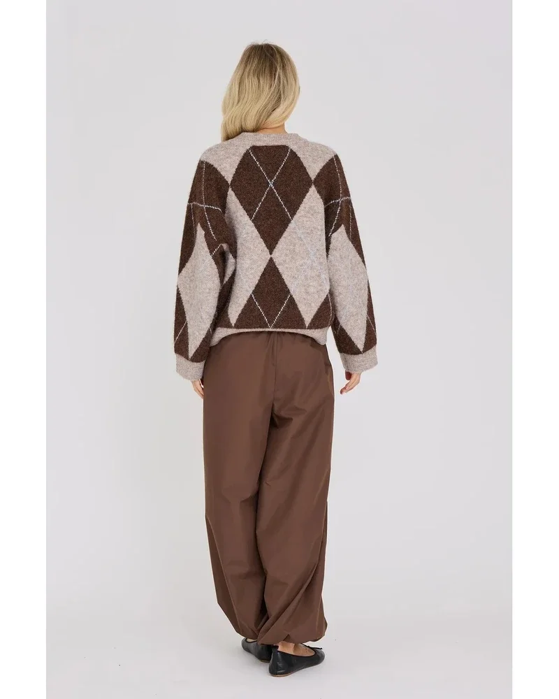 Harlekin knit pullover Bruin 1 Harlekin knit pullover Bruin 1