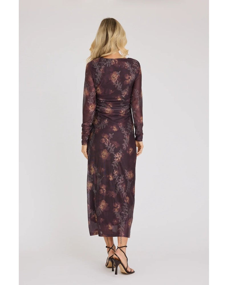 Belena L/S dress Bruin 1 Belena L/S dress Bruin 1