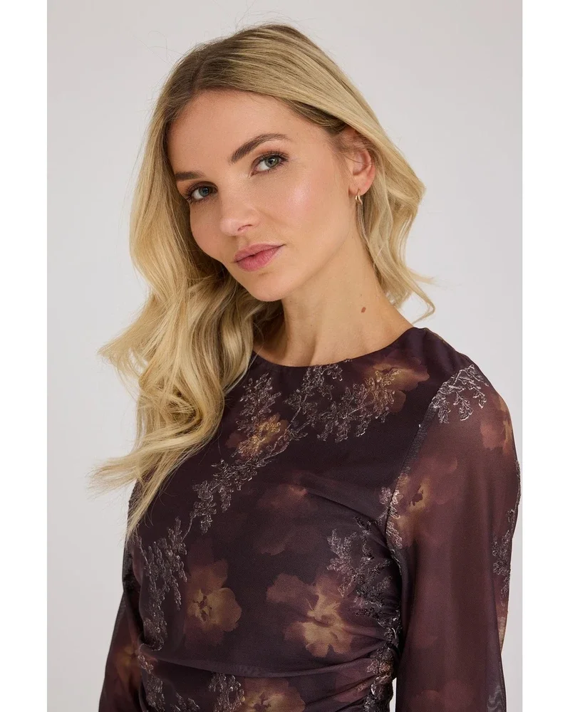 Belena L/S dress Bruin 1 Belena L/S dress Bruin 1