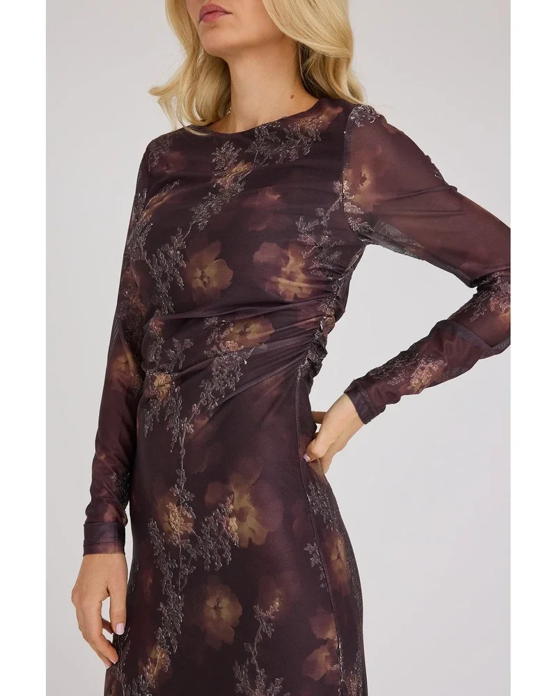 Belena L/S dress Bruin 1 Belena L/S dress Bruin 1