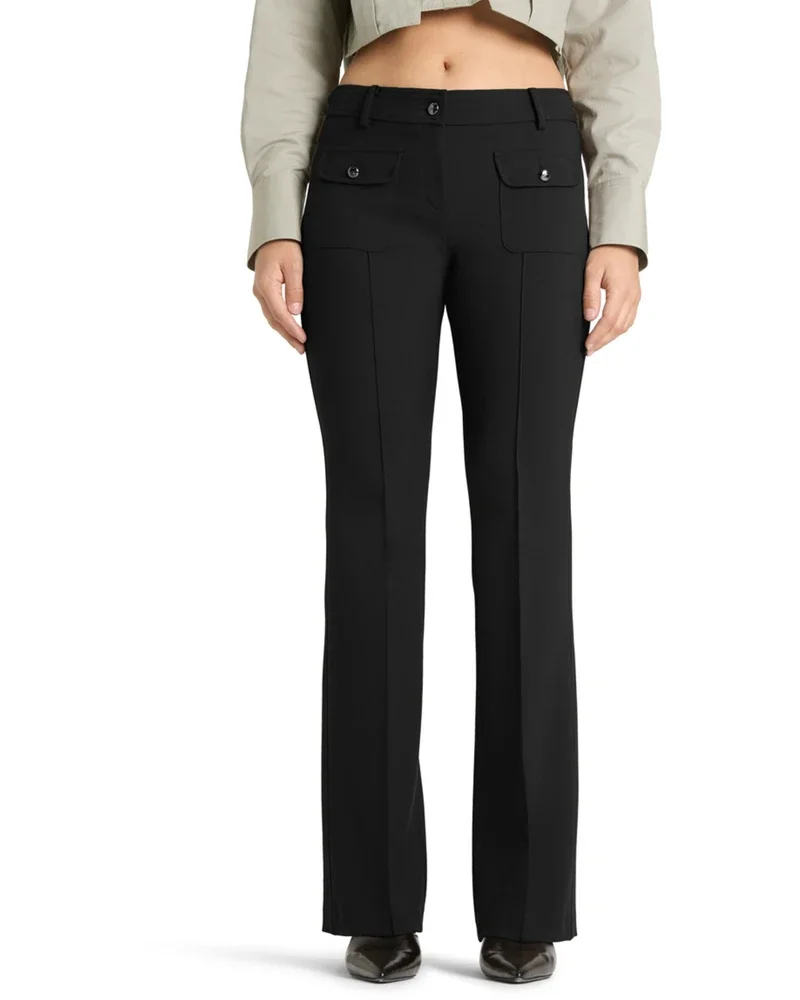 Farah Pocket Long Wool Subsitute Double Zwart 1 Farah Pocket Long Wool Subsitute Double Zwart 1