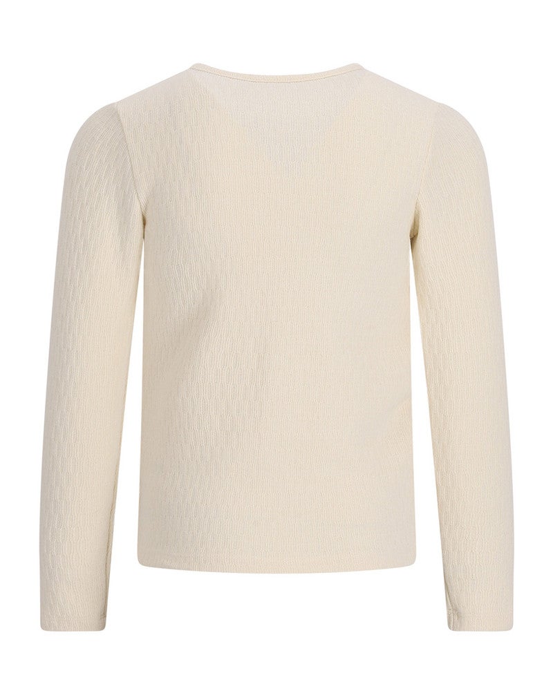 Kyas Melange Cable Jersey Tshirt Ecru Kyas Melange Cable Jersey Tshirt Ecru