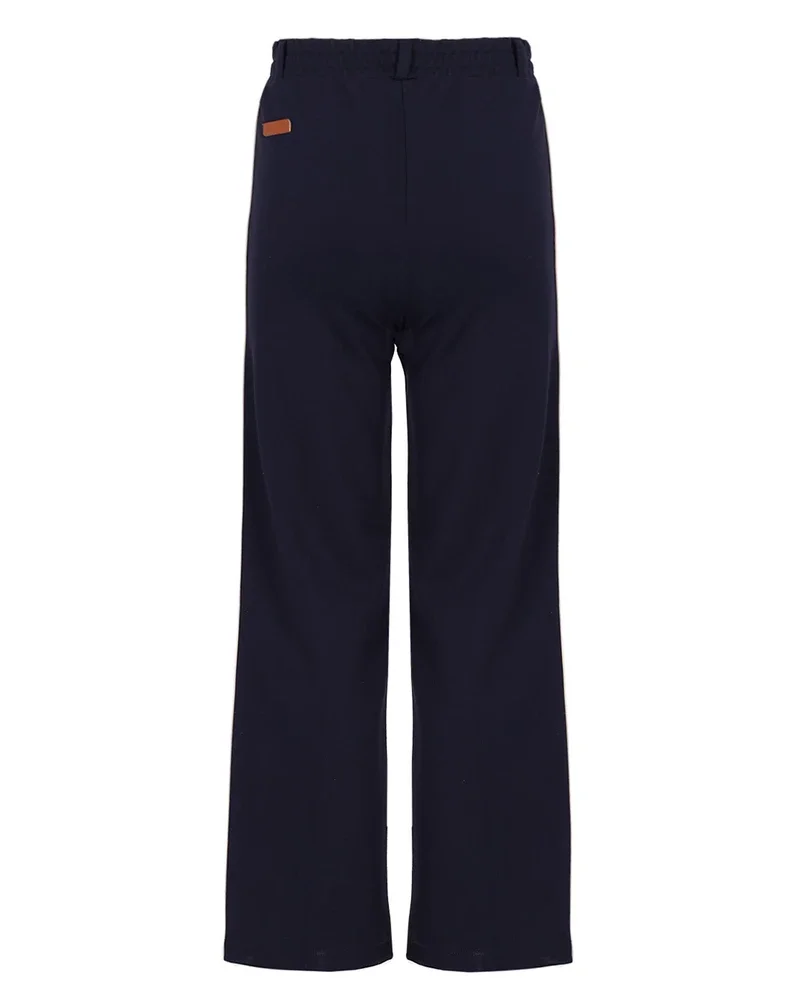 Sayla Wide Leg Interlock Pants Donker Blauw Sayla Wide Leg Interlock Pants Donker Blauw