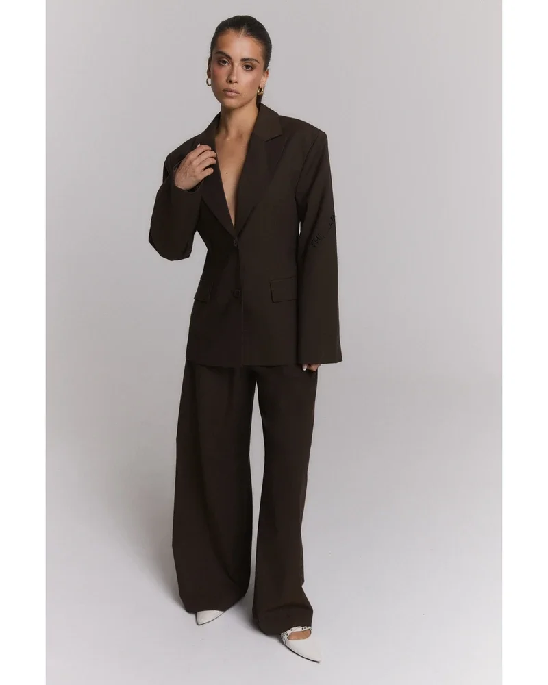 ladies woven wide leg pants Bruin 1 ladies woven wide leg pants Bruin 1