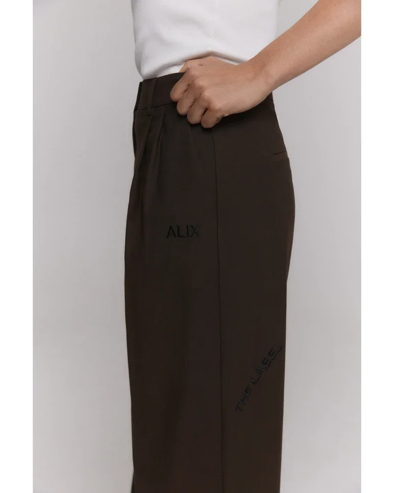 ladies woven wide leg pants Bruin 1 ladies woven wide leg pants Bruin 1