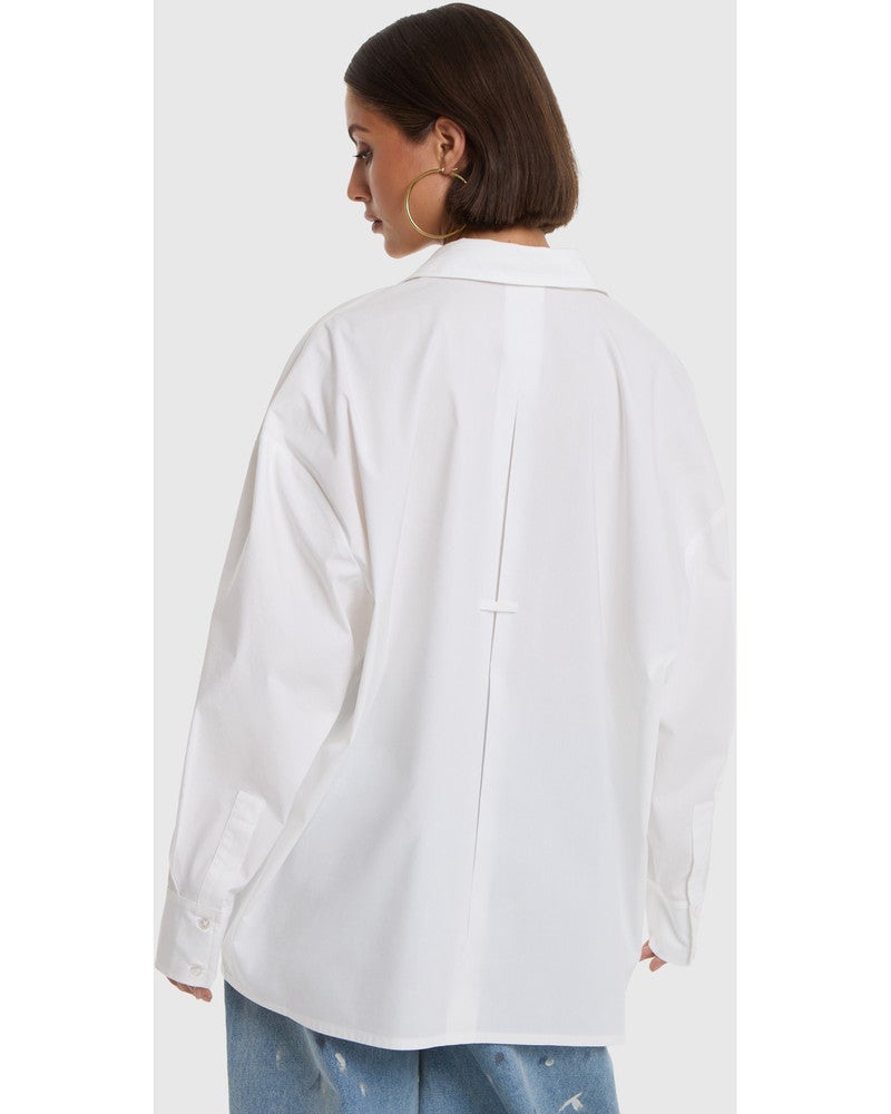 ladies woven oversized blouse Wit 1 ladies woven oversized blouse Wit 1