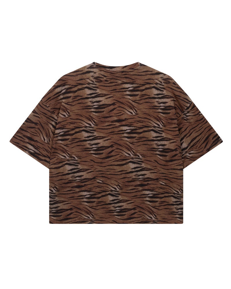 ladies knitted tiger t-shirt Bruin 1 ladies knitted tiger t-shirt Bruin 1