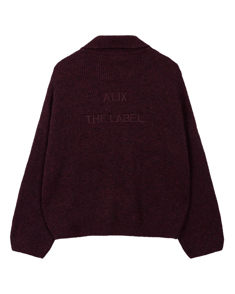 ladies knitted bull polo Paars ladies knitted bull polo Paars