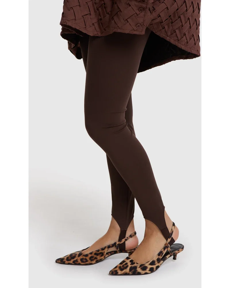ladies knitted clean legging Bruin 1 ladies knitted clean legging Bruin 1
