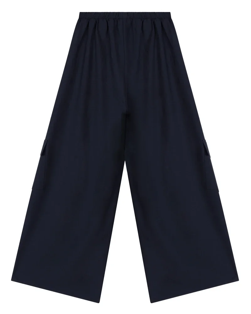 ladies woven navy pants with pleats MILA Donker Blauw ladies woven navy pants with pleats MILA Donker Blauw