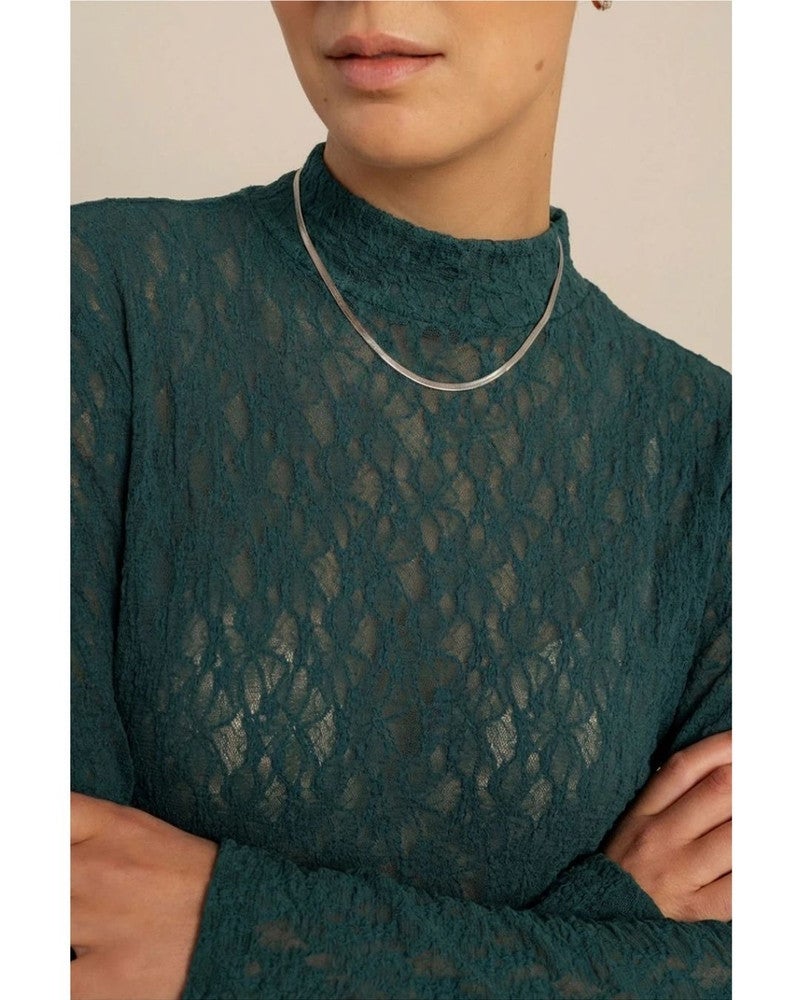 Reagan lace col top Groen Reagan lace col top Groen