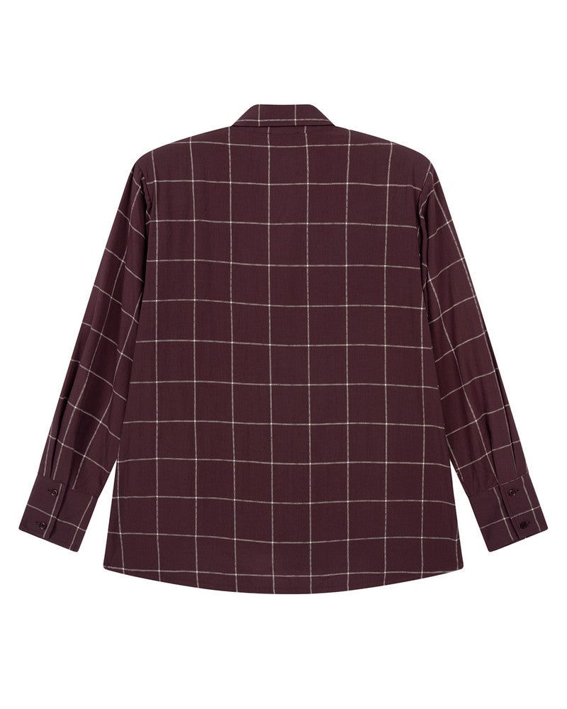 ladies woven blouse check shoulder pads NARO Multi ladies woven blouse check shoulder pads NARO Multi
