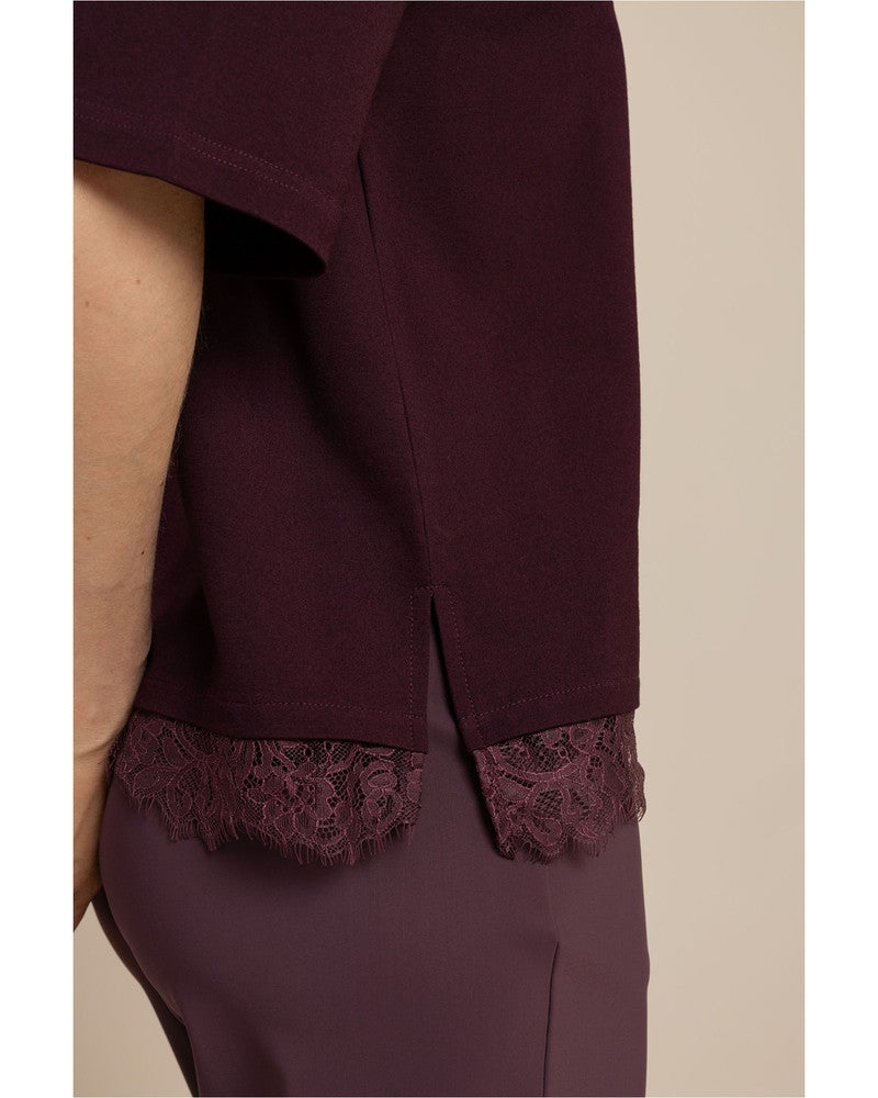 Fiore lace tee Paars Fiore lace tee Paars