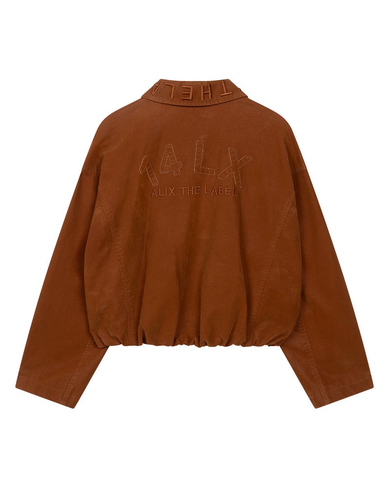 ladies woven faux suede ballon jacket Bruin 1 ladies woven faux suede ballon jacket Bruin 1