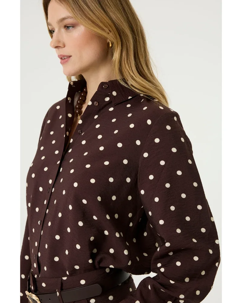 U260031 Ladies Shirt LS Bruin 1 U260031 Ladies Shirt LS Bruin 1